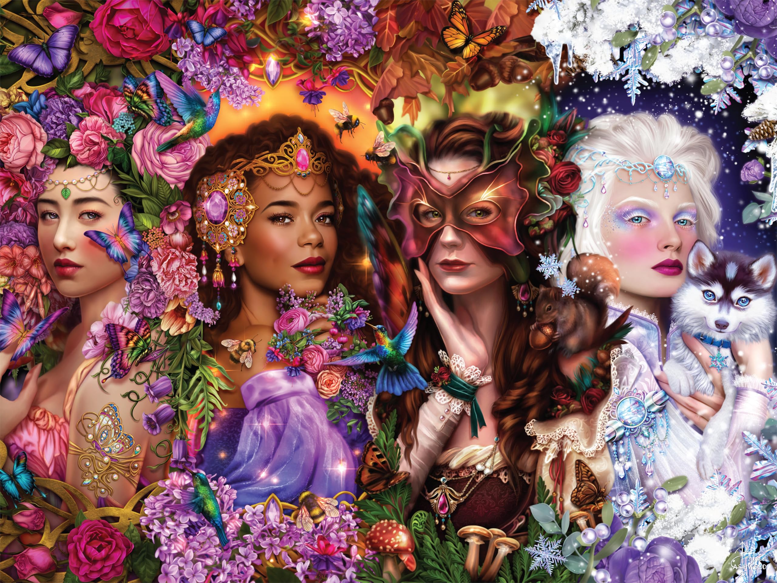 Amazon.com: Ceaco - Glitter - Fairy Queens - 750 Piece Jigsaw